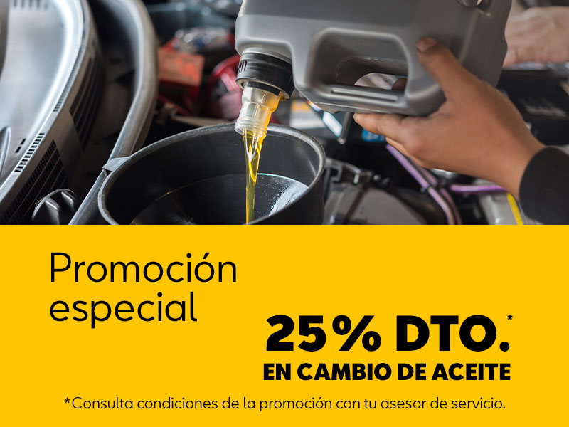 Aprovecha el 25% de descuento en cambio de aceite en SEAT Ancrisa